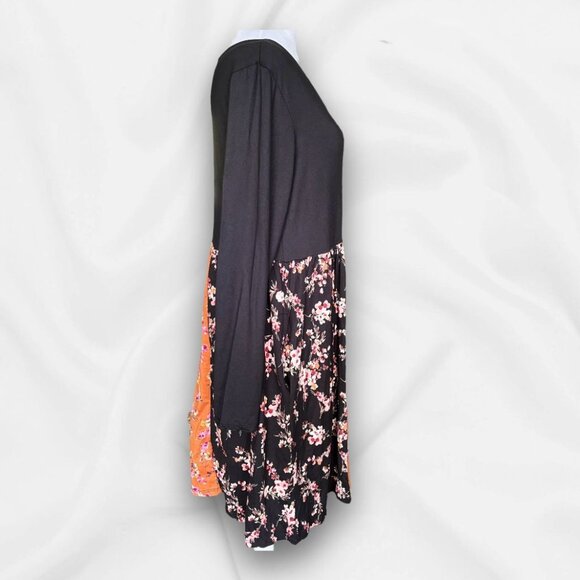 *NEW* Haptics Long Sleeve Floral Colorblock Dress - Small Prairie Boho Cottageco - Picture 3 of 9